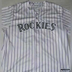 Colorado Rockies Gray #55 White Jersey